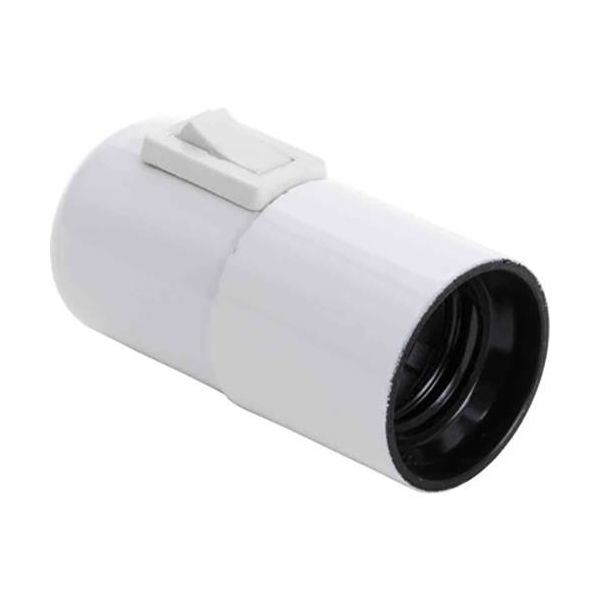 Gelia 100000954 Lampeholder E27, glatt, med vippestrømbryter