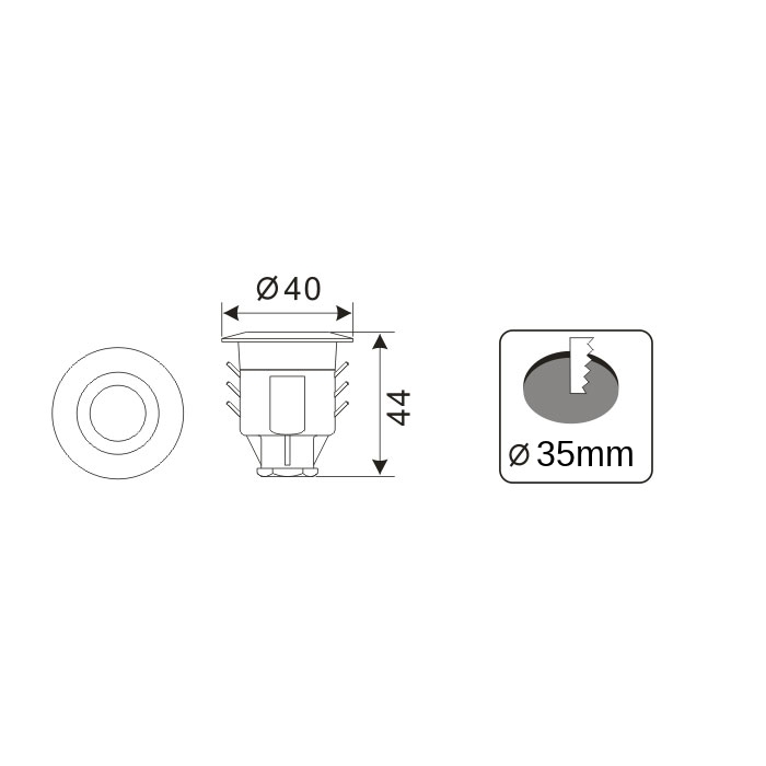 LightsOn Hage Spotlight Innfelt LED Spectrum Extension 5st