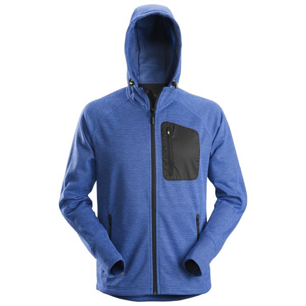 Snickers 8041 FlexiWork Hettegenser fleece, blå XS
