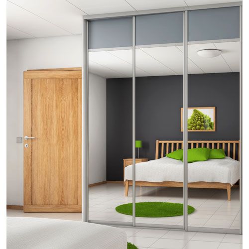 London Skyvedør Mirror 2130 mm 3 dører