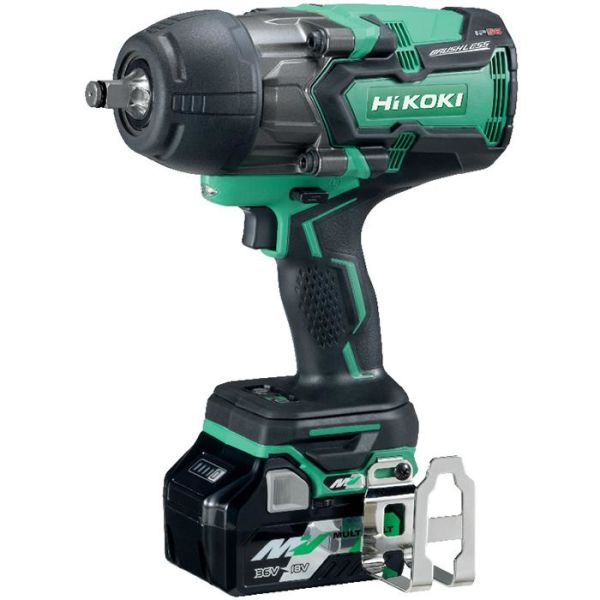 HiKOKI WR36DB Muttertrekker med 2,5Ah batterier og lader