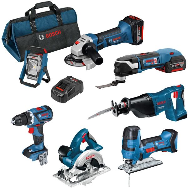 Bosch 0615990K1D Verktøypakke med veske, 5,0 Ah batterier og lader