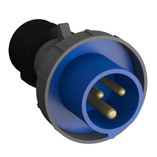 ABB 2CMA102355R1000 Støpsel hurtigtilkoblet, vibrasjonsbestandig Blå, 32 A, 3-polet, 93 mm