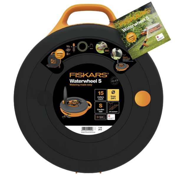 Fiskars Waterwheel Slangetrommel 15 m slange, Ø 9 mm