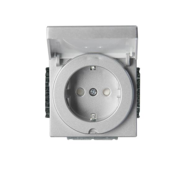 ABB 20 EUCK-83 Vegguttaksinnsats 1-veis, med lokk Aluminium