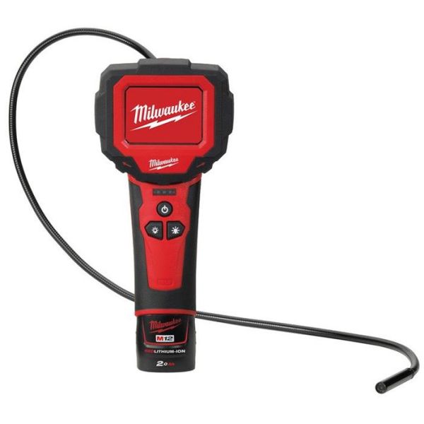 Milwaukee M12 IC-201C S Inspeksjonskamera med 2,0Ah batteri og lader