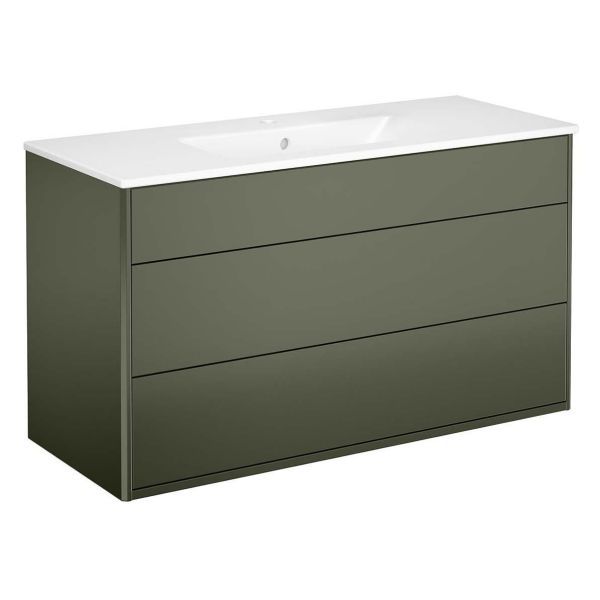 Gustavsberg Graphic Kommode grønn, 100 cm Med vaskeservant