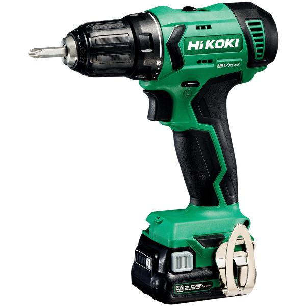 HiKOKI DS12DA Borskrutrekker med 2,5 Ah-batterier og lader