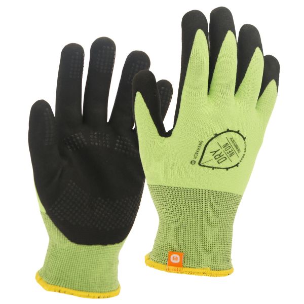 Workhand DRY NEON Vinterhanske med dots Størrelse 8