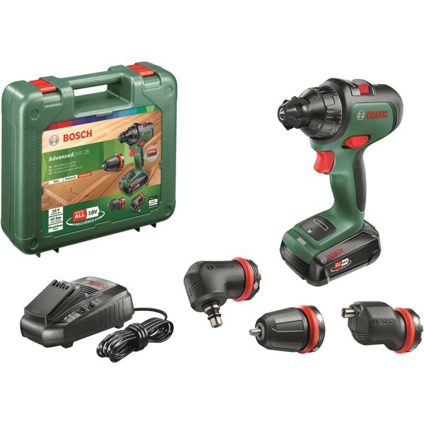 Bosch DIY Advanced Drill 18 Borskrutrekker med 1,5Ah batteri og lader