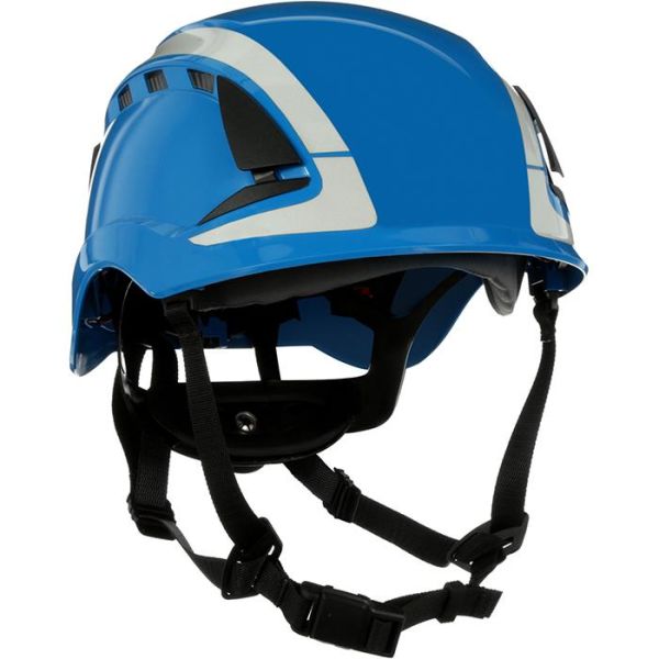 3M SecureFit X5003V Vernehjelm dobbelt godkjenning, ventilert, refleks Blå
