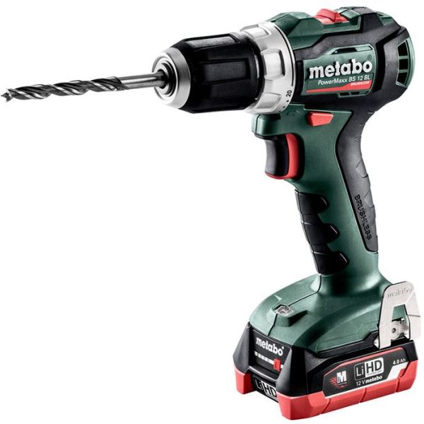Metabo PowerMaxx BS 12 Borskrutrekker med 4,0Ah-batterier og lader