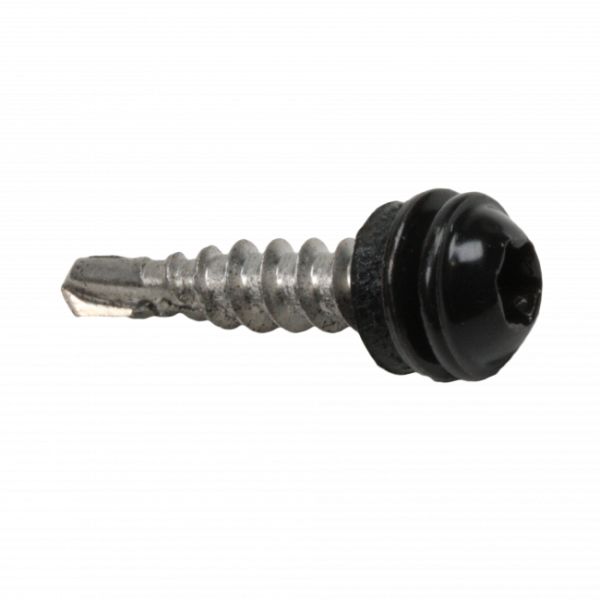 Heco 9620018 Frontruteskrue 4,8 x 25mm, 100-pakning Svart