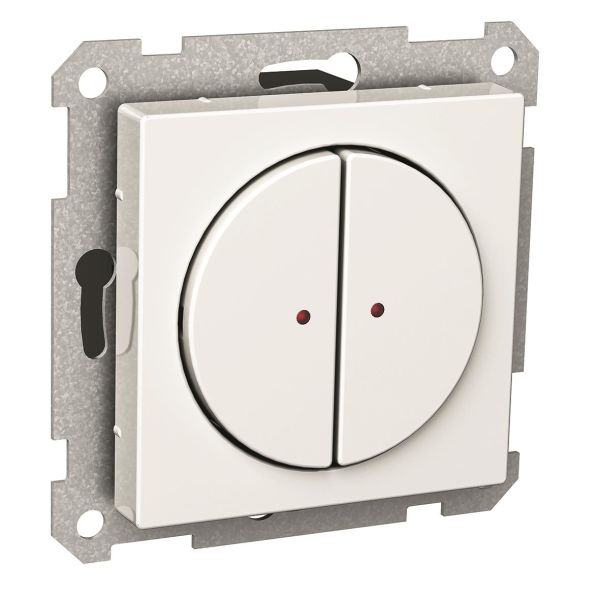 Schneider Electric Exxact Knapp for svak spenning hvit 2 sluttkontakter
