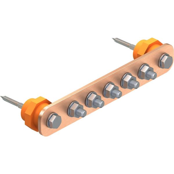 Obo Bettermann 5015830 Skinne med isolert avstand for veggmontering 246 mm, kobber