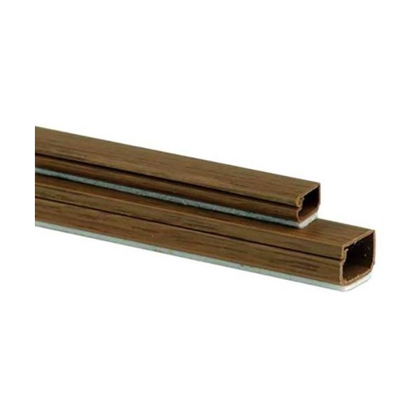 Plasfix 2407-9G Kabelkanal selvheftende, med lokk, 2 m 16 x 10 mm, teakfarget
