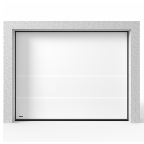 Garasjeport Leddport Moderne Basic Hvit, 2400x2125