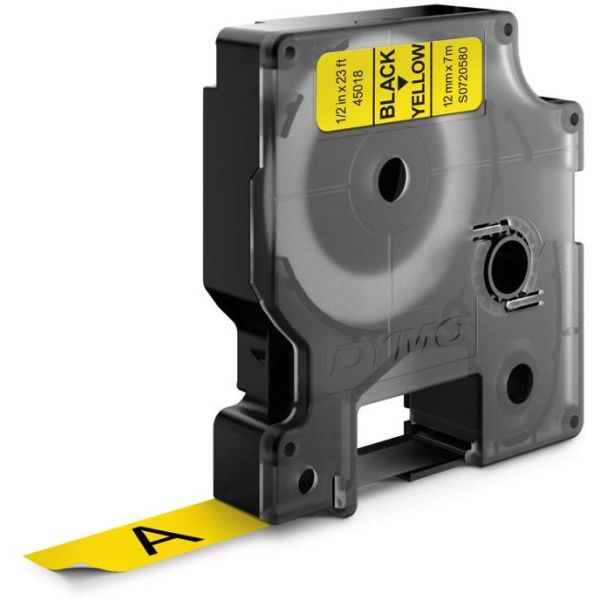 DYMO Standard D1 Teip 12mm Svart på gult