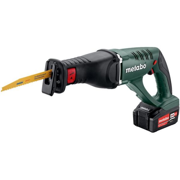 Metabo ASE 18 LTX Tigersag med 4,0 Ah-batterier og lader