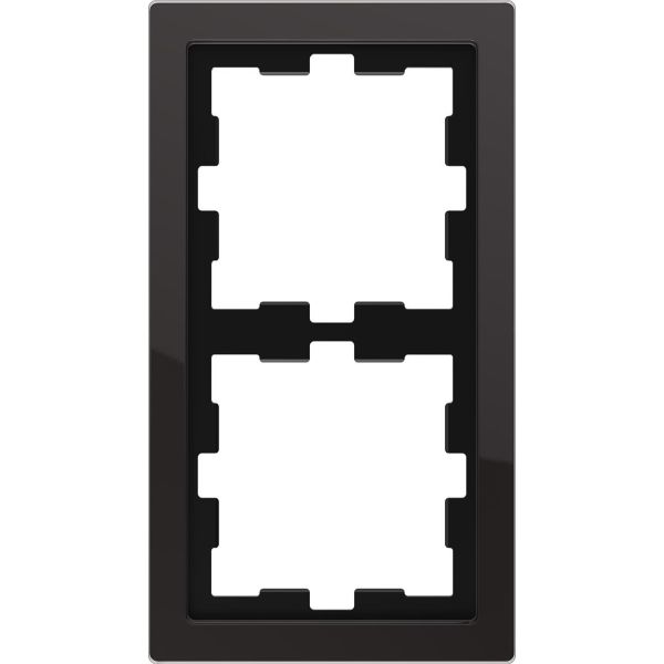 Schneider Electric MTN4020-6503 Kombinasjonsramme 2-roms, glass Onyx, svart