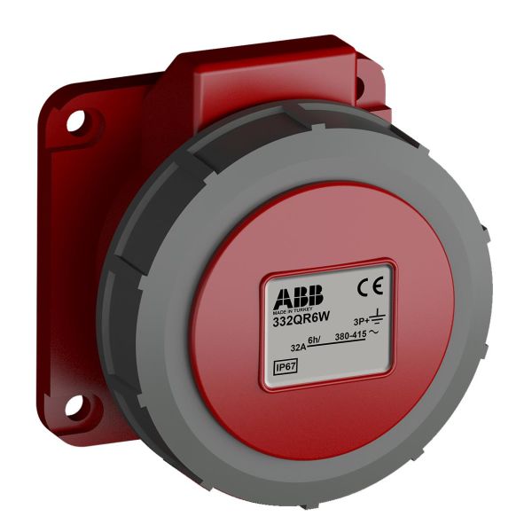 ABB 2CMA102376R1000 Paneluttak hurtigtilkoblet, vibrasjonsbestandig Rett, 4-polet, 32 A
