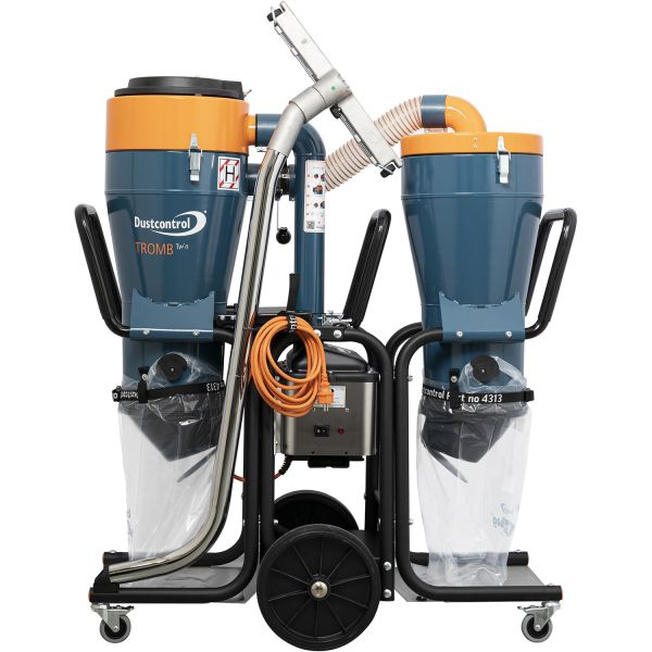 Dustcontrol DC Tromb 400 CC Twin Støvavskiller med grovavskiller, plastpose