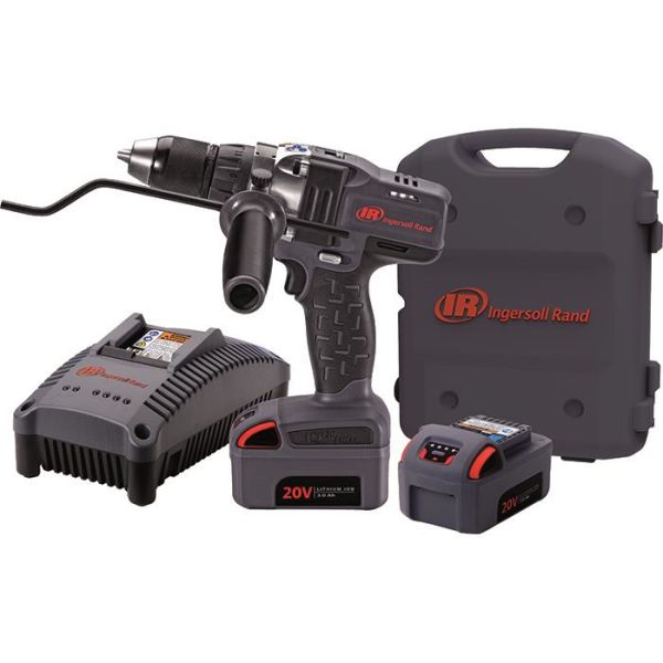 Ingersoll Rand D5140EU-K2 Bormaskin med 3,0Ah-batterier og lader