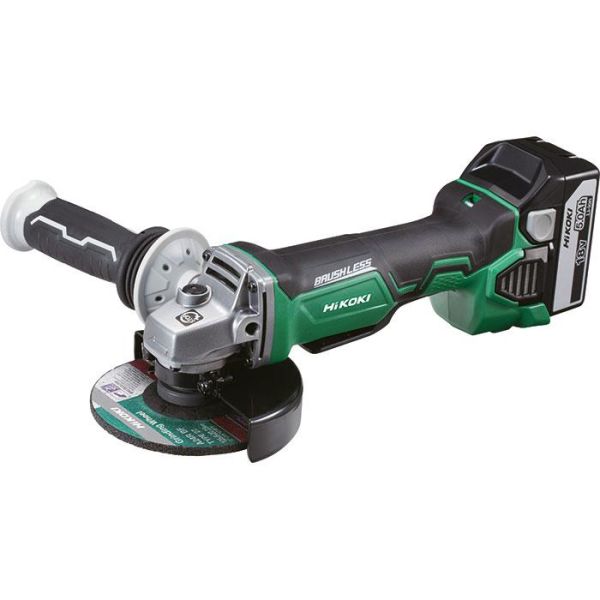 HiKOKI G18DBBAL Vinkelsliper med 5,0Ah-batterier og lader