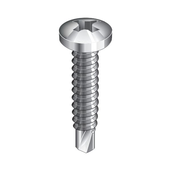 Ejot 581040 Borskrue rund stål, PH2 FZB 3,5 x 13 mm, 1000-pakning