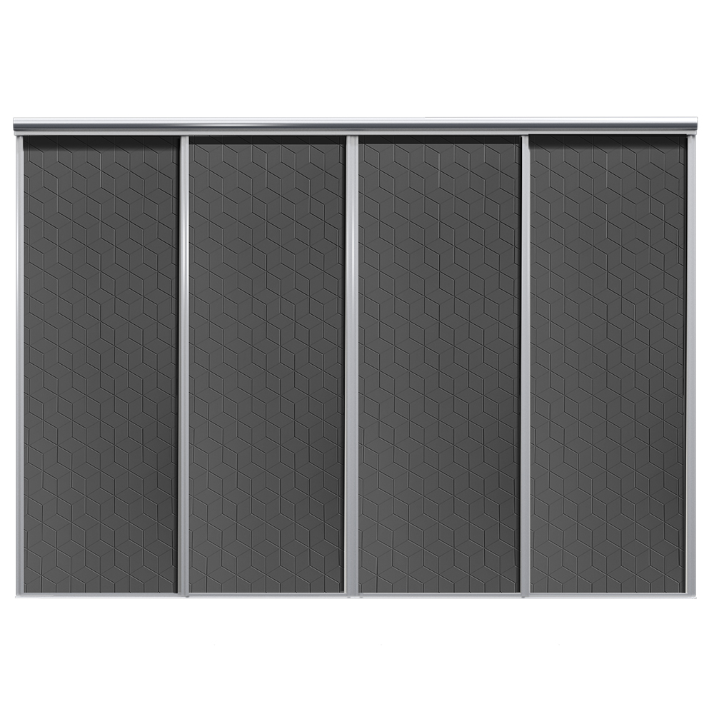 Mix Skyvedør Cube Antrasitt 3400 mm 4 dører