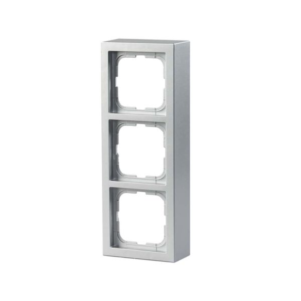 ABB Impressivo Forhøyningsramme aluminium 3 rom