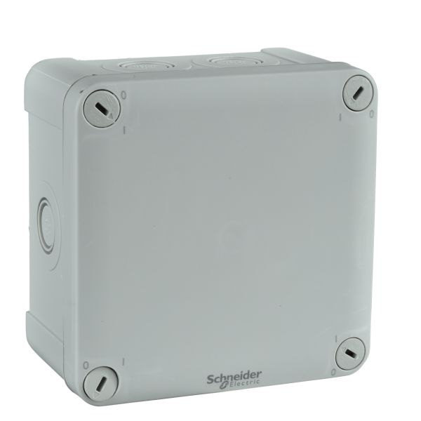 Schneider Electric ENN05085 Koblingsboks grå, knock-outs, utvendig 105 x 105 x 55 mm