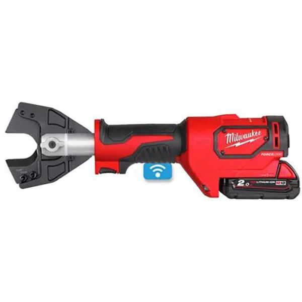 Milwaukee M18 ONE HCC-201C CU/AL-SET Kabelsaks med 2,0 Ah-batteri og lader