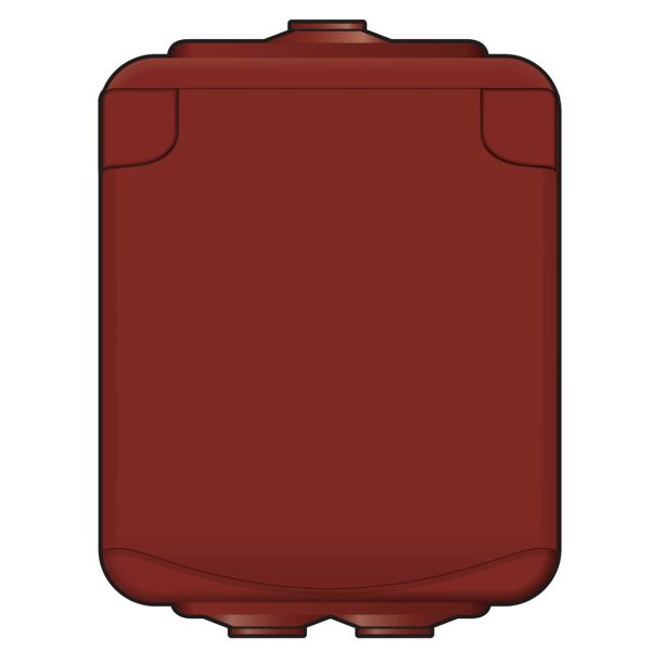 Norwesco 460010 Vegguttak 1-veis, IP44, falurød