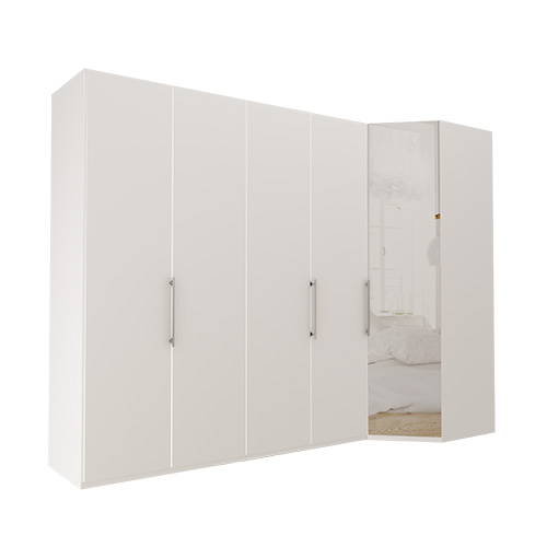 Garderobe Atlanta - Hvit 200 cm, 216 cm, Hvit