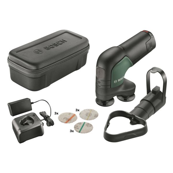 Bosch DIY Easy Curv Sander 12 Slipe- og polermaskin med 2,5 Ah-batteri og lader