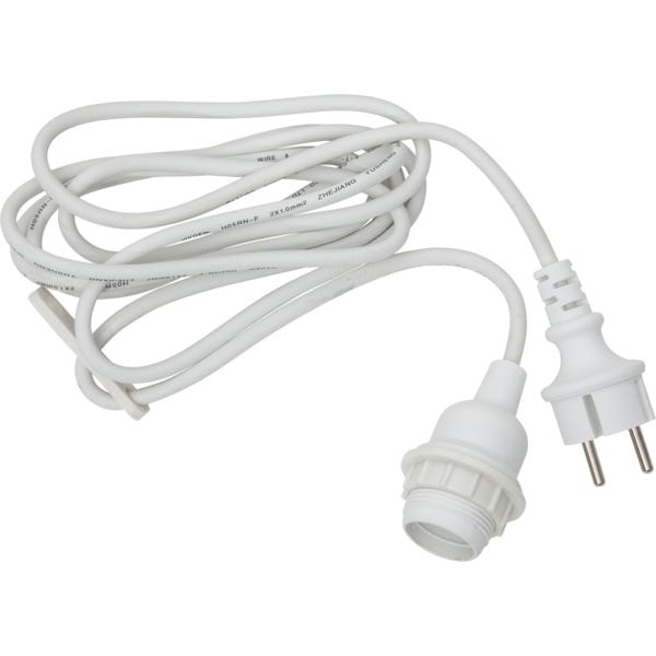 Star Trading Kabel E27 Ute Hvit 5cm