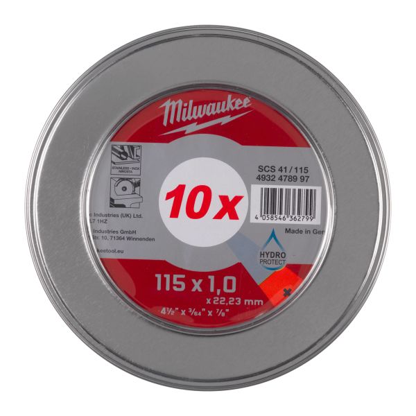 Milwaukee 4932478997 Kappekive 10-pakk 115 x 1.0 mm