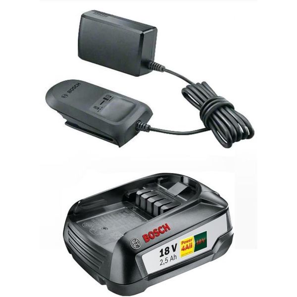 Bosch DIY AL 1810 CV + 2,5Ah Ladepakke 2,5 Ah-batteri og lader