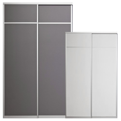 London Skyvedør Front White / Slate Grey 1630 mm 2 dører