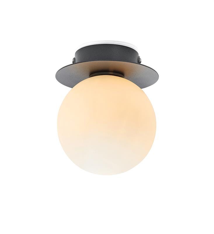 Markslöjd Tak/Vegglampe Mini 1L Svart/Hvit