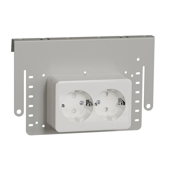 Schneider Electric WDE015789 Vekkuttak trinnplate, jordet, utenpåliggende 2-veis