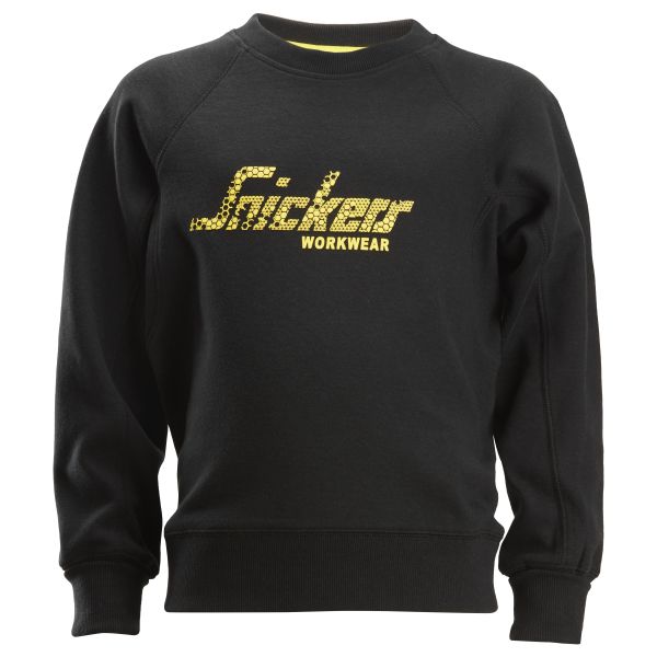 Snickers 7509 Sweatshirt junior, svart 98/104