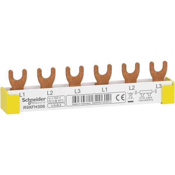 Schneider Electric Resi9 Faseskinne 10 kvmm 6 moduler