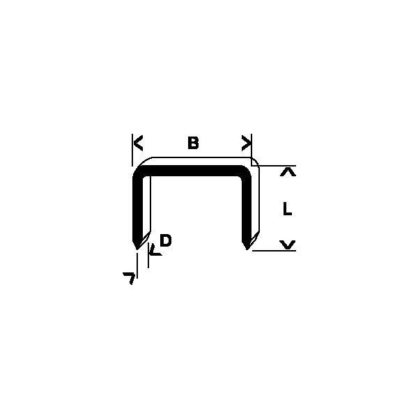 Bosch 2609200230 Klammer Type 57, 8 mm, 1000-pakning