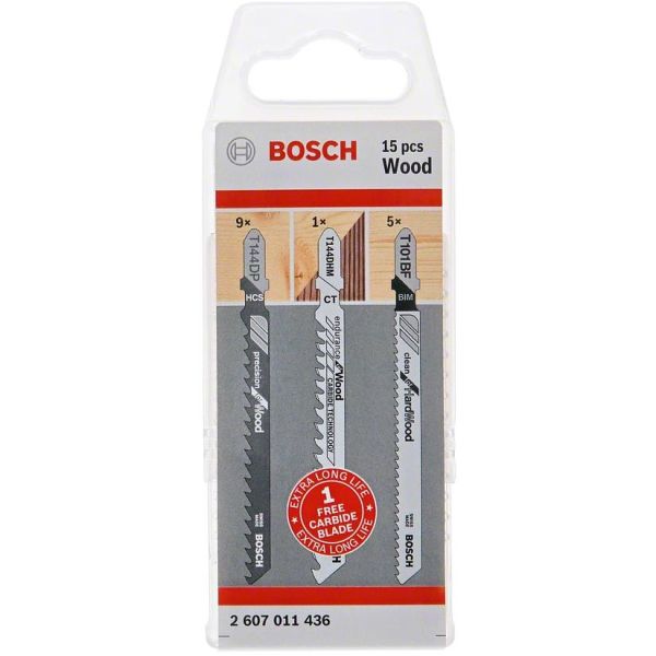 Bosch T 144 DP/T 101 BF Stikksagbladsett 15-pakning