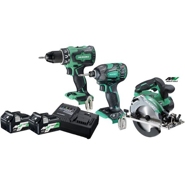 HiKOKI DS18DBSL + WH18DBDL2 + C3606DA Snekkerpakke 8 deler