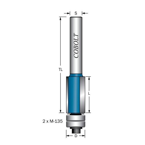 Cobolt 205-013XL Kantfres D=13, L=25, TL=64