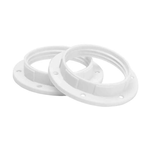 Gelia 100000911 Skjermring E27, hvit, 2-pakning