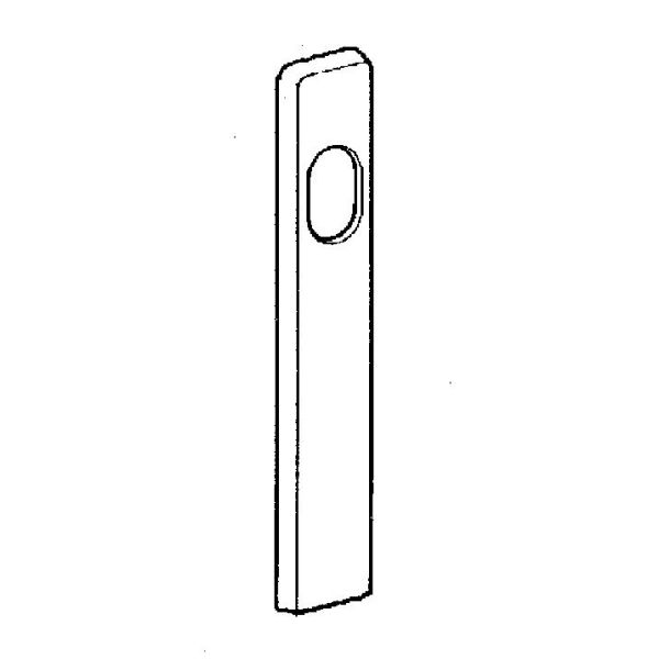 ASSA 468874100011 Sylinderskilt utside, blankkrom Høyde 8 mm